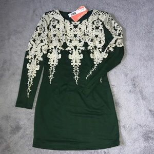 Detailed Emerald Dress